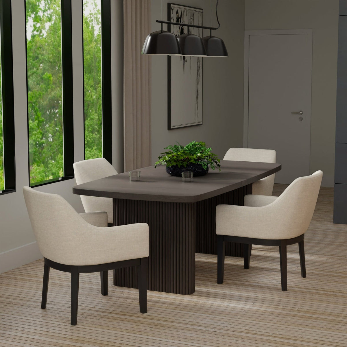 Serenity Black Rectangle Dining Table - MJM Furniture